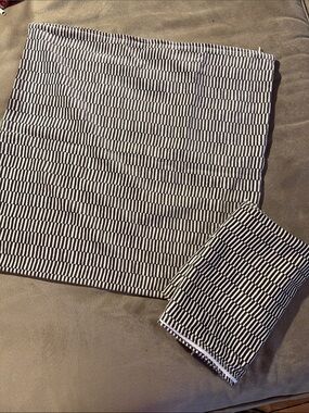 IKEA Grey & White Throw Pillow Cover Set